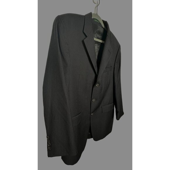 Lauren Ralph Lauren mens black pinstripe wool blazer size 40R - Picture 4 of 9